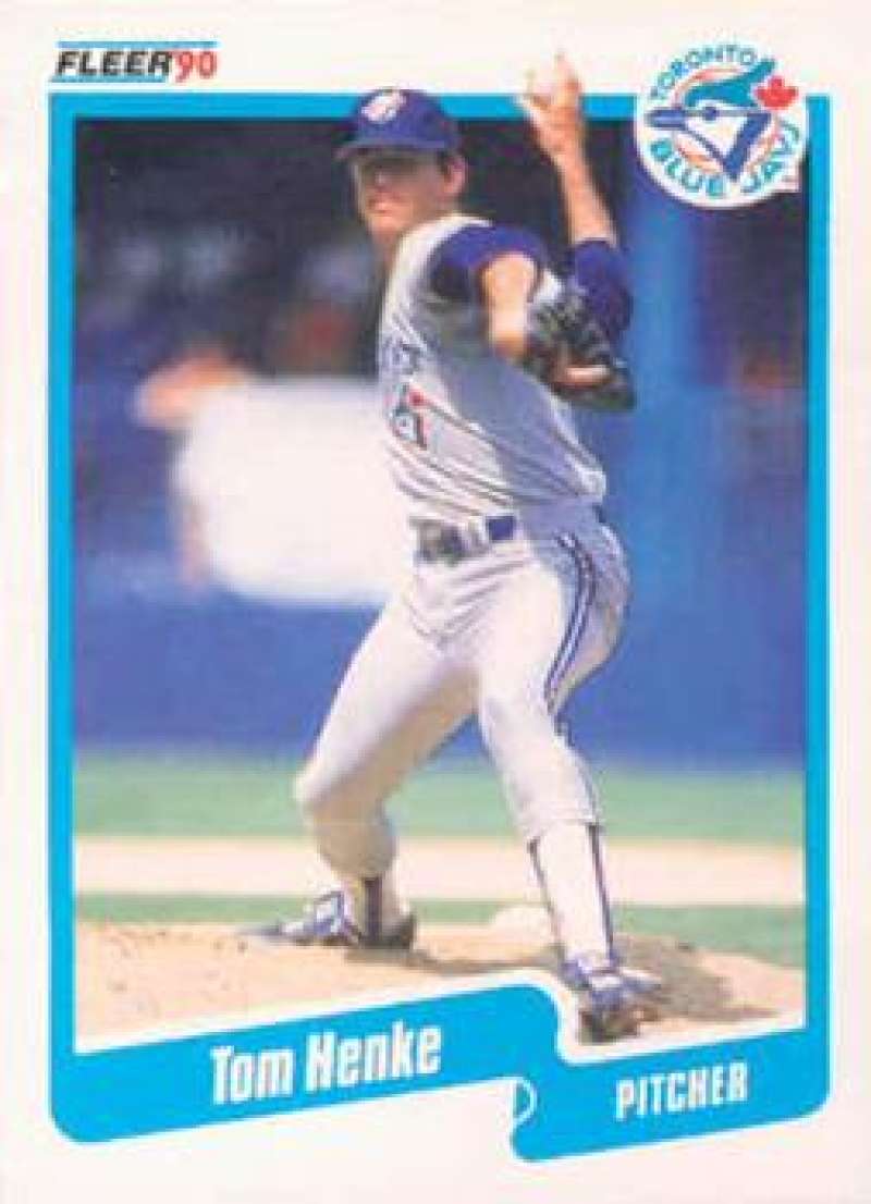 1990 Fleer Baseball #84 Tom Henke Toronto Blue Jays Image 1