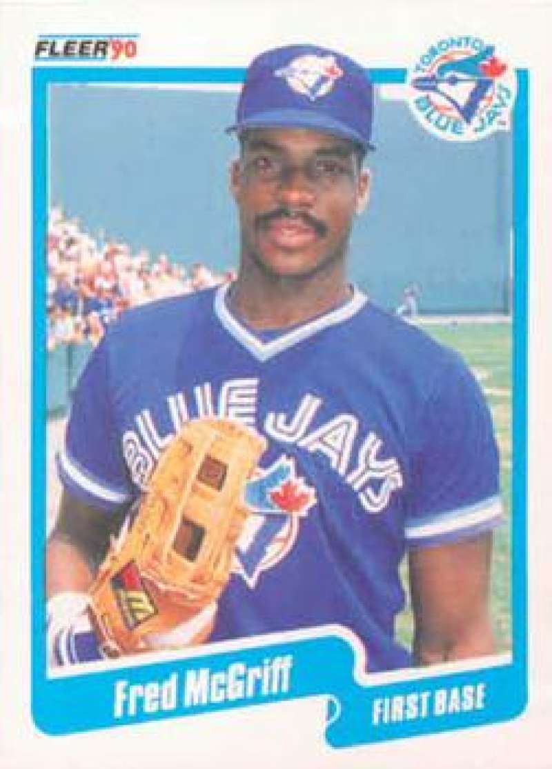 1990 Fleer Baseball #89 Fred McGriff Toronto Blue Jays Image 1