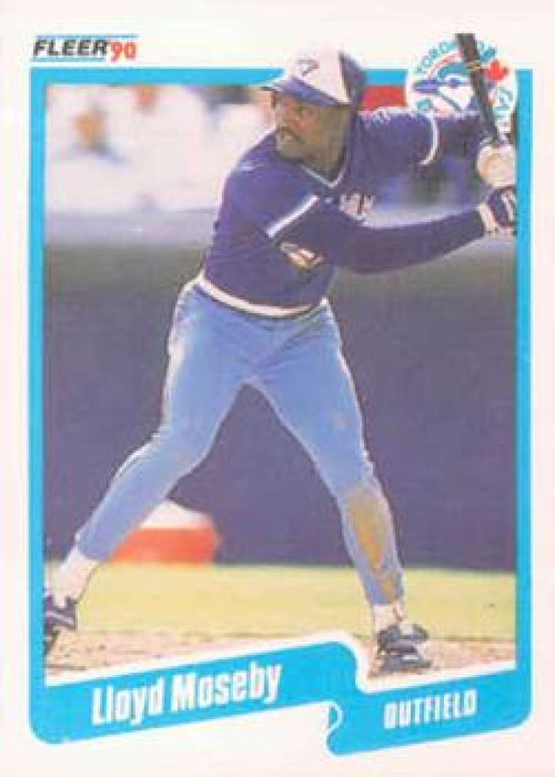 1990 Fleer Baseball #90 Lloyd Moseby Toronto Blue Jays Image 1