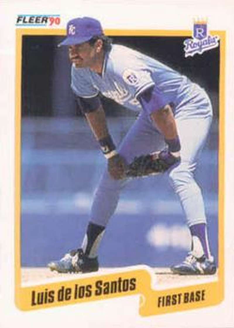 1990 Fleer Baseball #105 Luis De Los Santos Kansas City Royals Image 1
