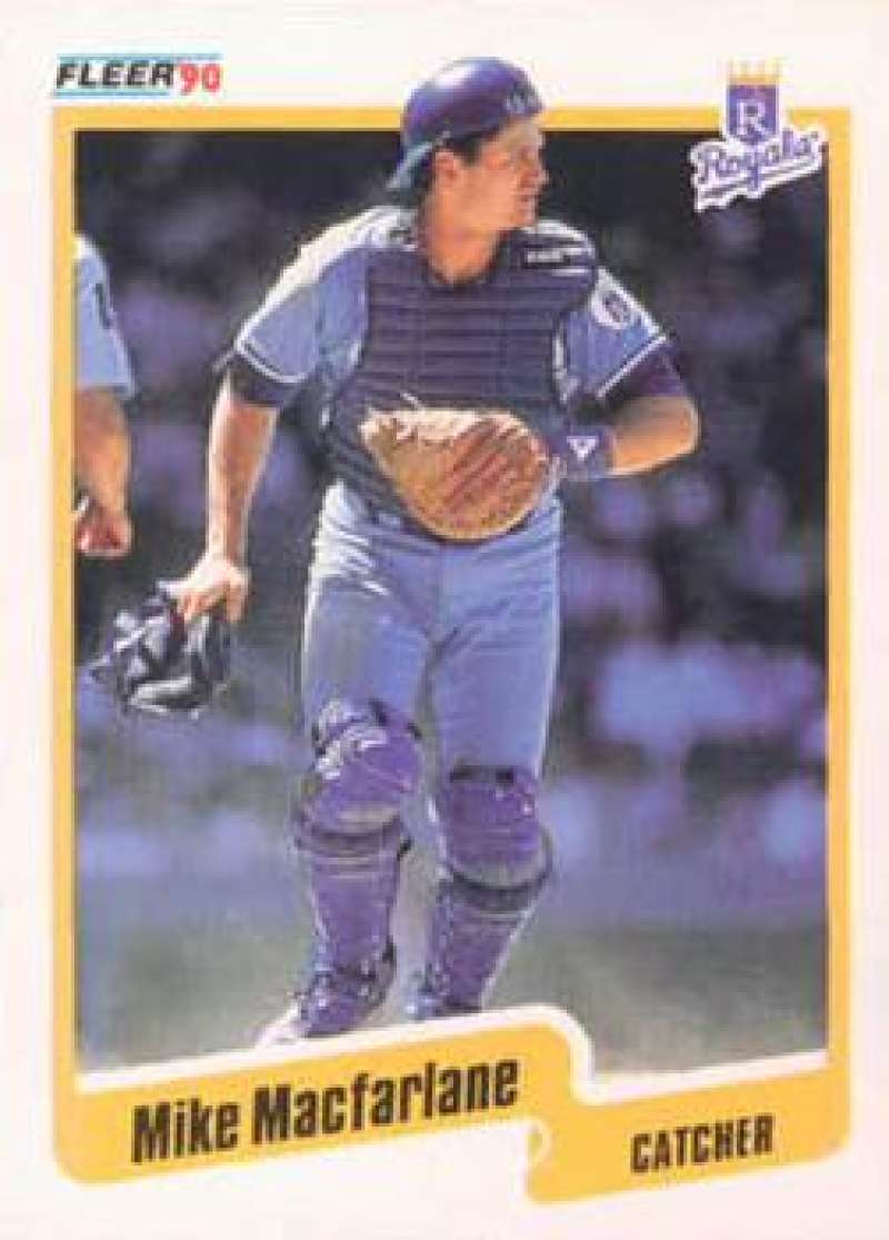 1990 Fleer Baseball #114 Mike Macfarlane Kansas City Royals Image 1