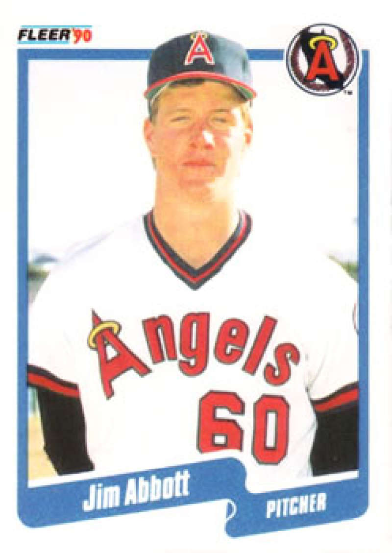 1990 Fleer Baseball #125 Jim Abbott California Angels Image 1