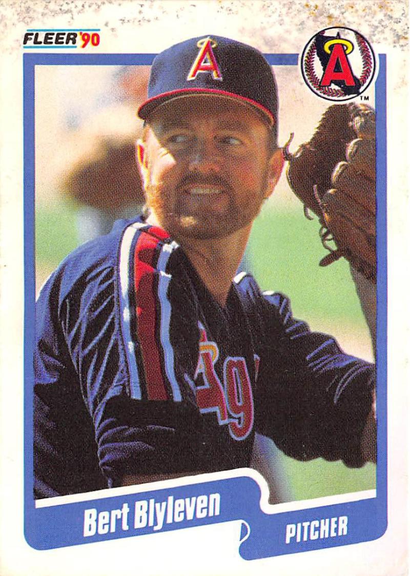 1990 Fleer Baseball #128 Bert Blyleven California Angels Image 1