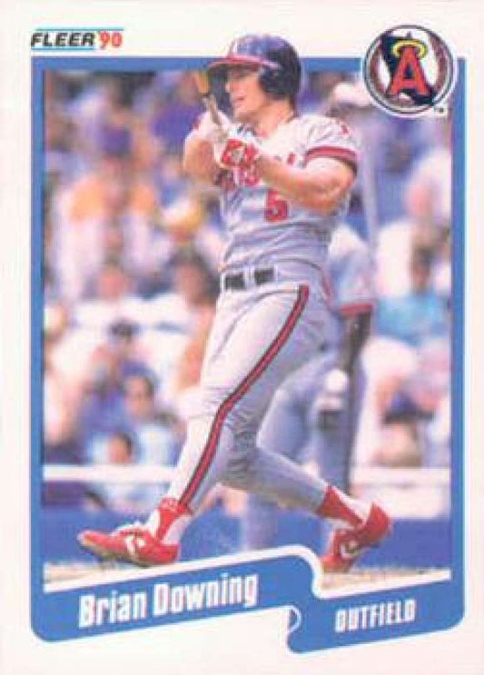 1990 Fleer Baseball #130 Brian Downing  California Angels  Image 1