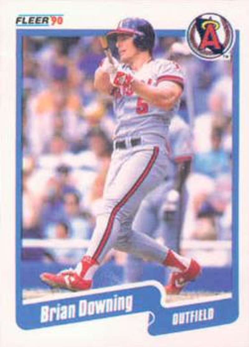1990 Fleer Baseball #130 Brian Downing California Angels Image 1