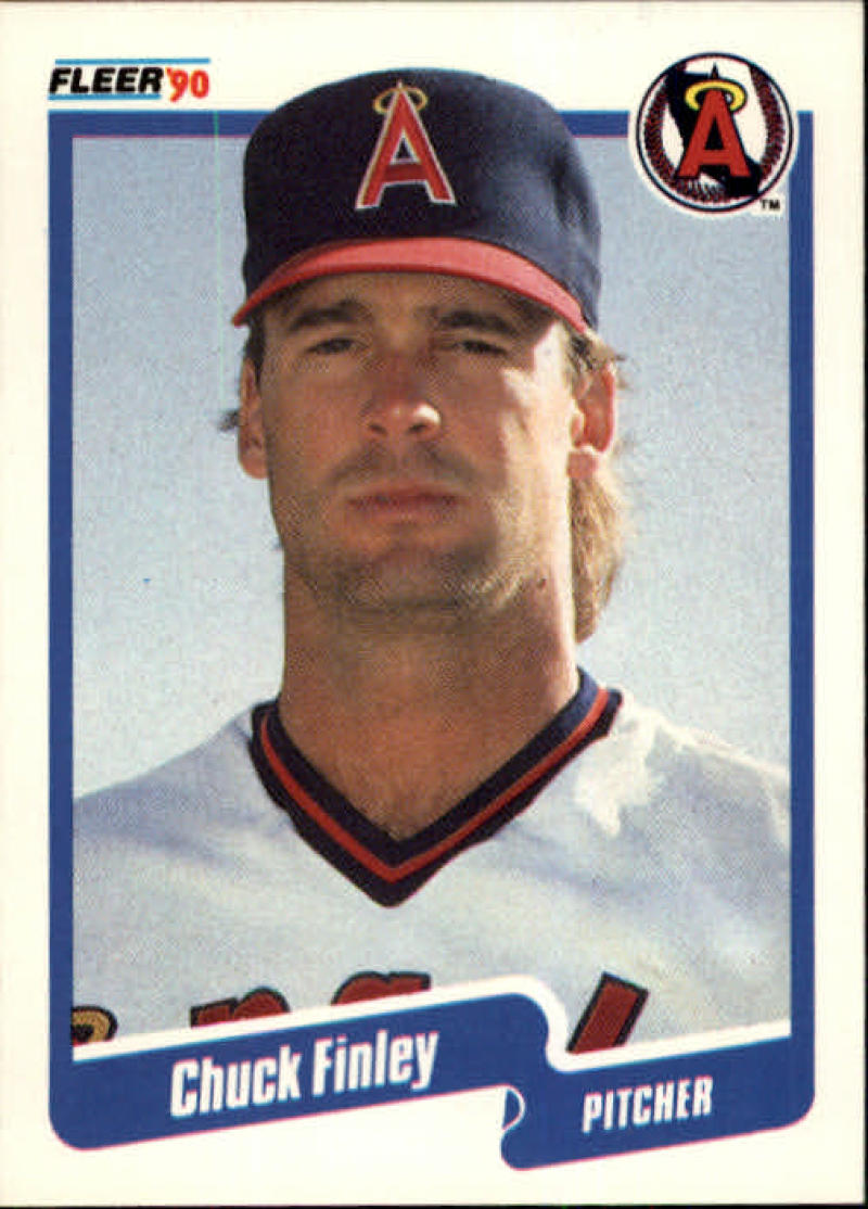 1990 Fleer Baseball #132 Chuck Finley California Angels Image 1