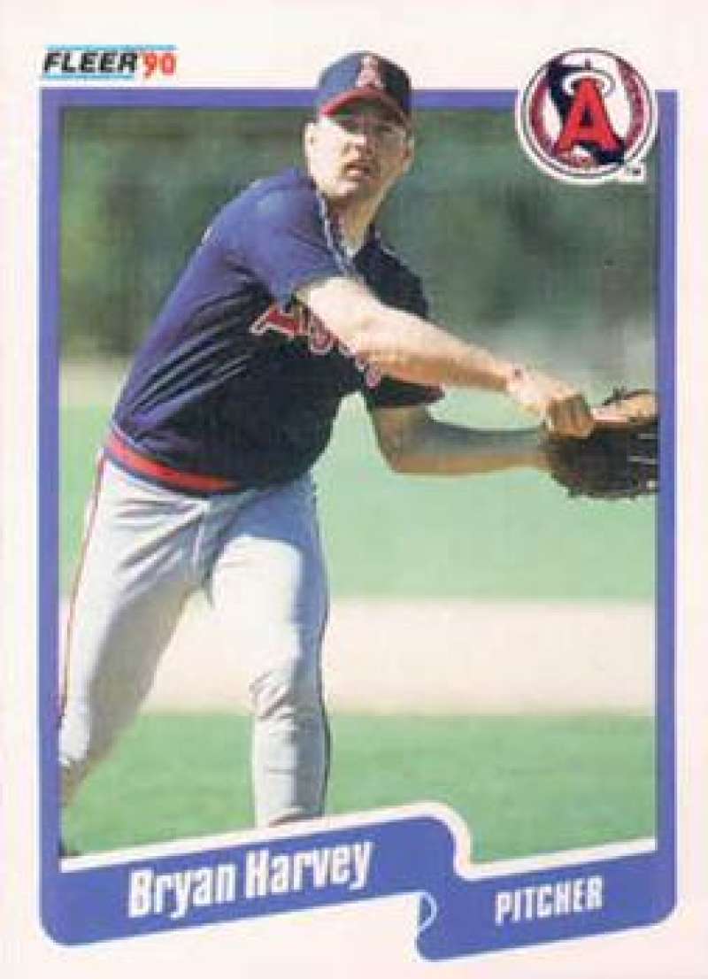 1990 Fleer Baseball #134 Bryan Harvey California Angels Image 1