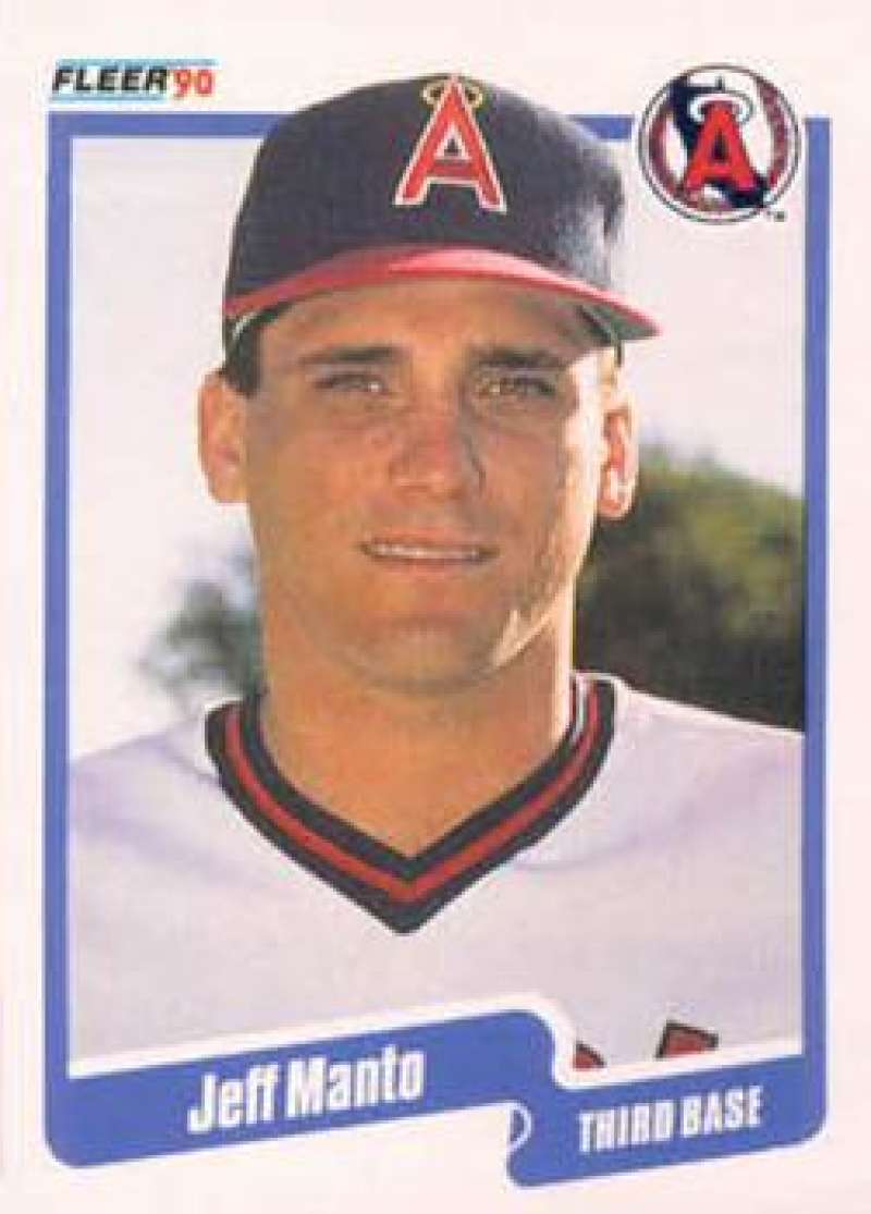 1990 Fleer Baseball #137 Jeff Manto California Angels Image 1
