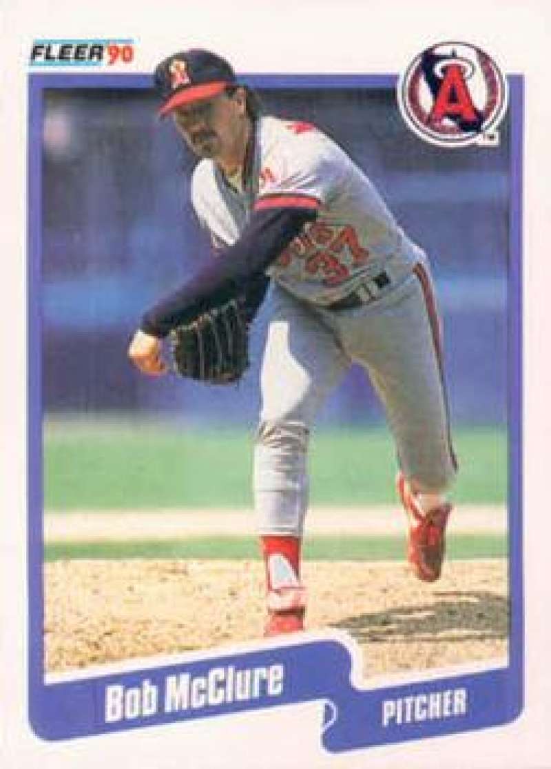 1990 Fleer Baseball #139 Bob McClure California Angels Image 1
