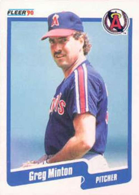 1990 Fleer Baseball #140 Greg Minton  California Angels  Image 1