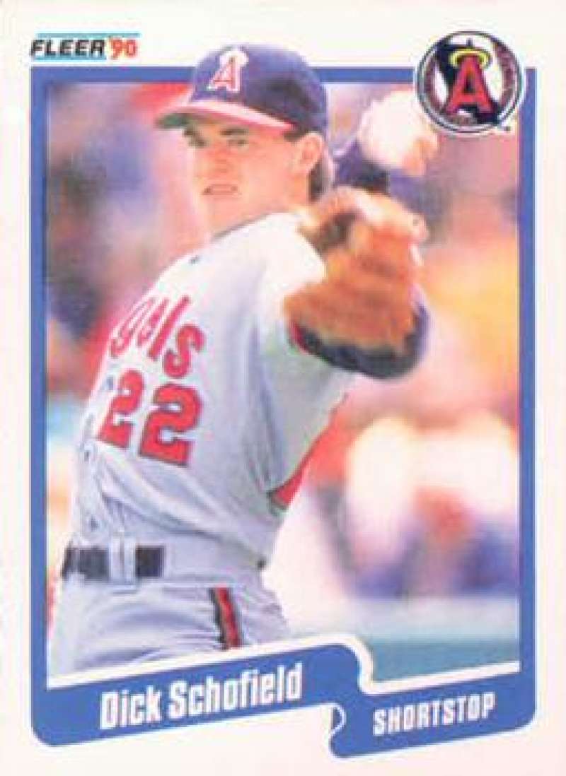 1990 Fleer Baseball #144 Dick Schofield California Angels Image 1