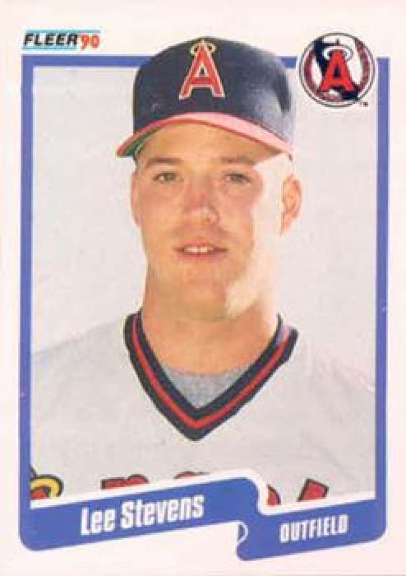 1990 Fleer Baseball #145 Lee Stevens California Angels Image 1