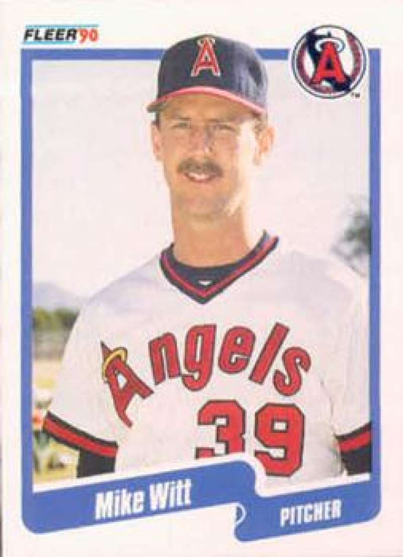 1990 Fleer Baseball #148 Mike Witt California Angels Image 1