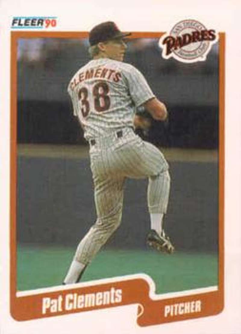 1990 Fleer Baseball #153 Pat Clements San Diego Padres Image 1