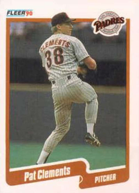 1990 Fleer Baseball #153 Pat Clements  San Diego Padres  Image 1