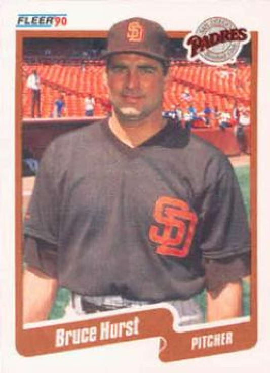 1990 Fleer Baseball #159 Bruce Hurst  San Diego Padres  Image 1