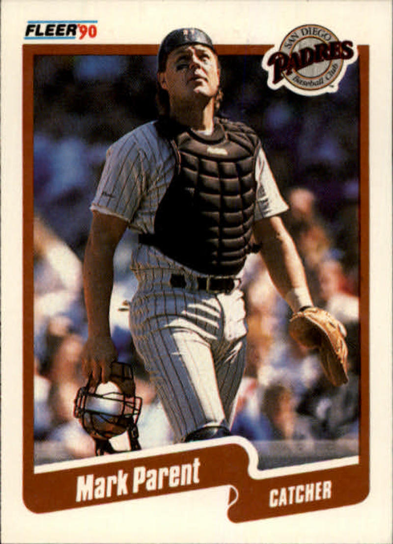 1990 Fleer Baseball #164 Mark Parent San Diego Padres Image 1