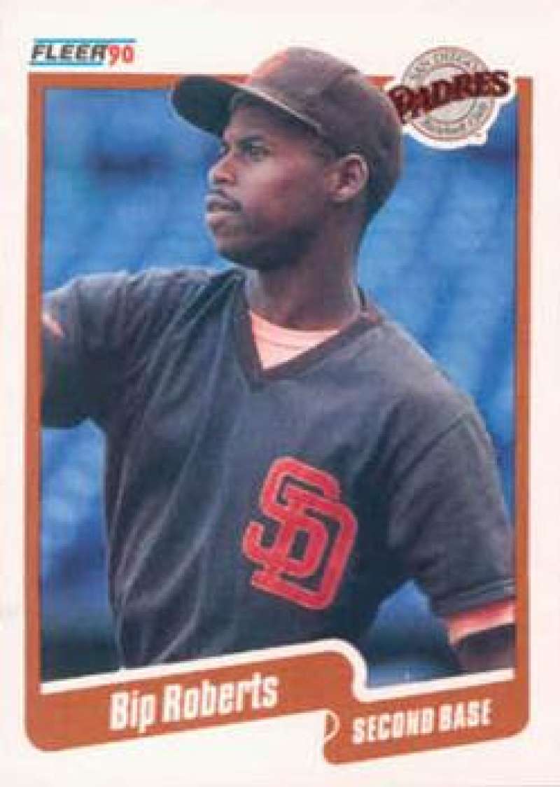 1990 Fleer Baseball #166 Bip Roberts San Diego Padres Image 1