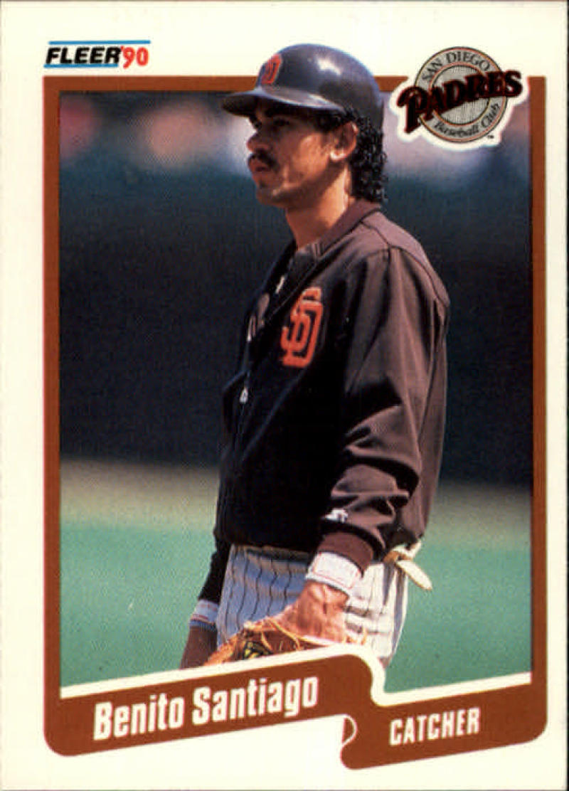 1990 Fleer Baseball #167 Benito Santiago San Diego Padres Image 1