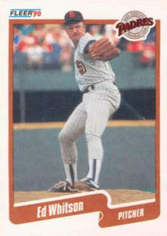 1990 Fleer Baseball #171 Ed Whitson  San Diego Padres  Image 1