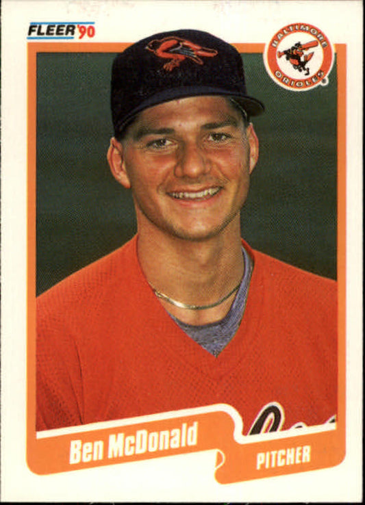 1990 Fleer Baseball #180 Ben McDonald  RC Rookie Baltimore Orioles  Image 1
