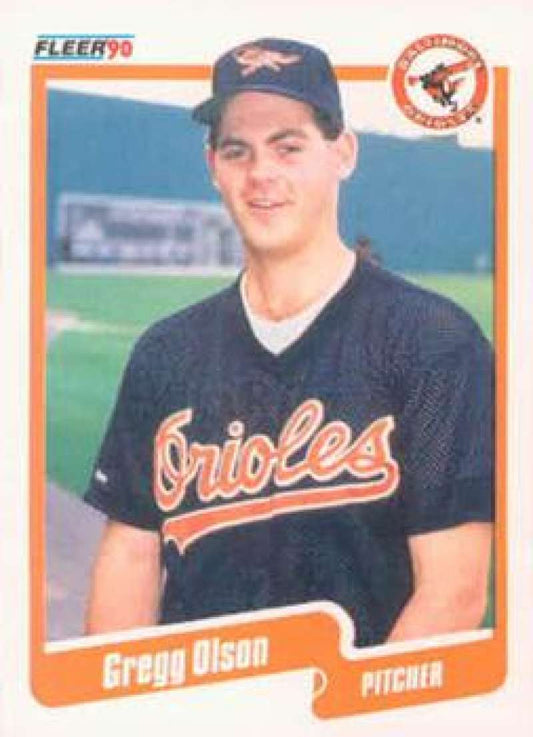 1990 Fleer Baseball #184 Gregg Olson  Baltimore Orioles  Image 1