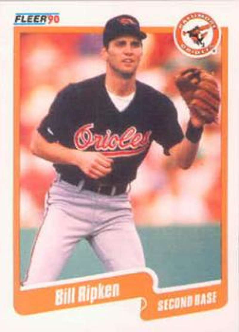 1990 Fleer Baseball #186 Billy Ripken Baltimore Orioles Image 1