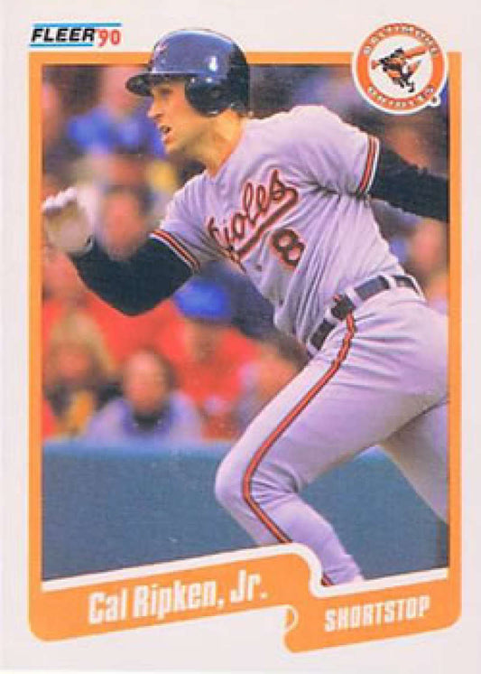1990 Fleer Baseball #187 Cal Ripken Jr.  Baltimore Orioles  Image 1