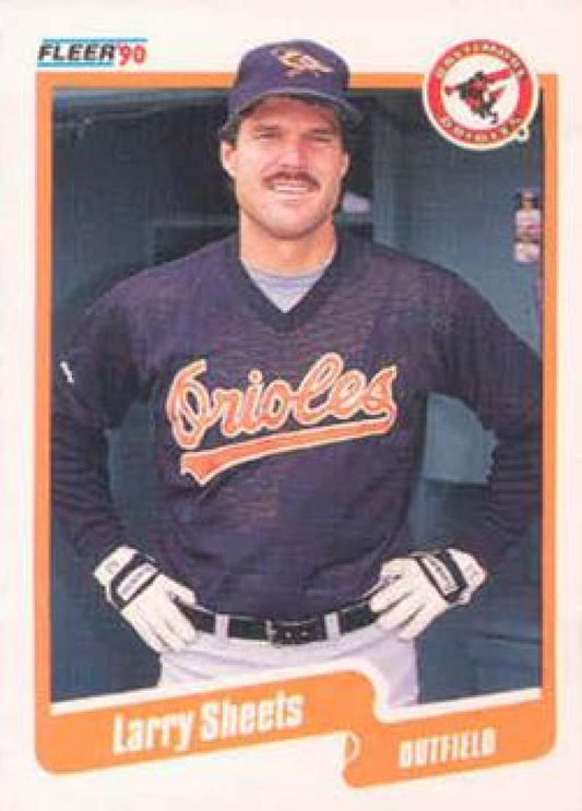 1990 Fleer Baseball #189 Larry Sheets  Baltimore Orioles  Image 1