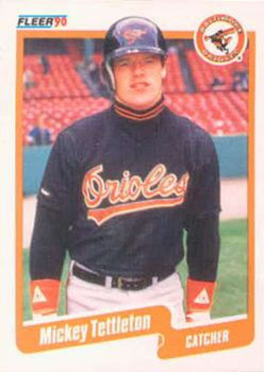 1990 Fleer Baseball #190 Mickey Tettleton  Baltimore Orioles  Image 1