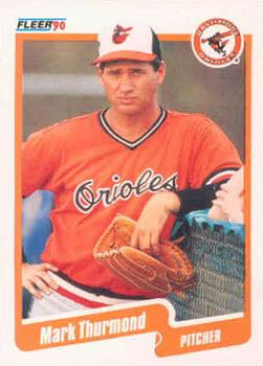 1990 Fleer Baseball #191 Mark Thurmond  Baltimore Orioles  Image 1