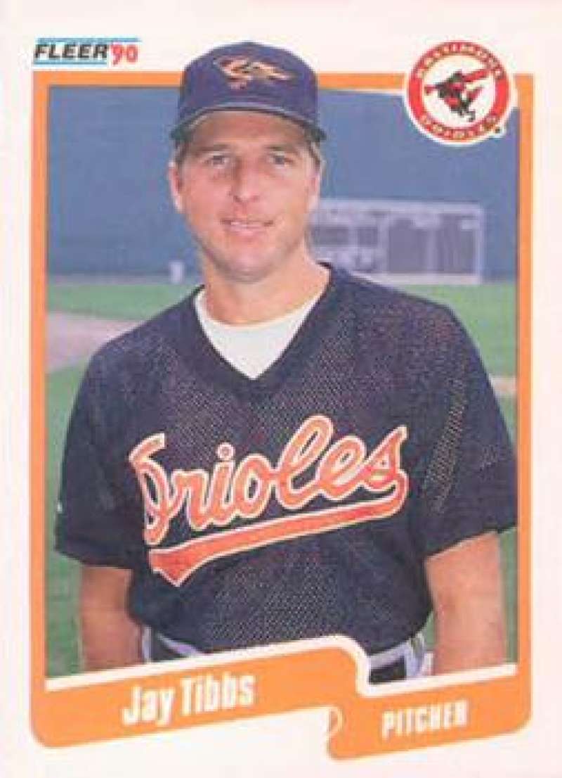 1990 Fleer Baseball #192 Jay Tibbs Baltimore Orioles Image 1