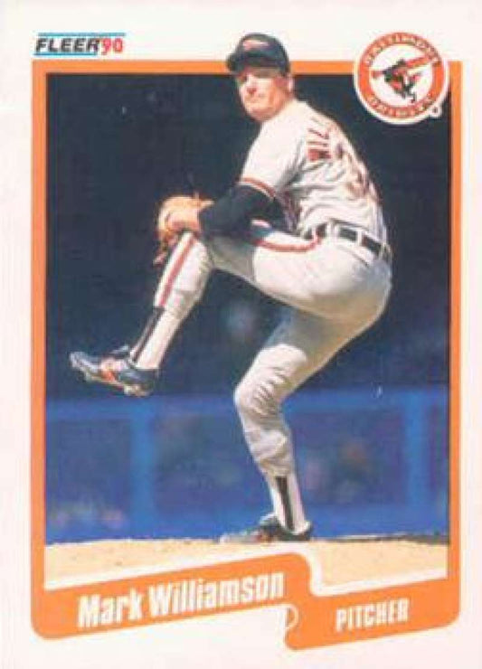 1990 Fleer Baseball #194 Mark Williamson  Baltimore Orioles  Image 1