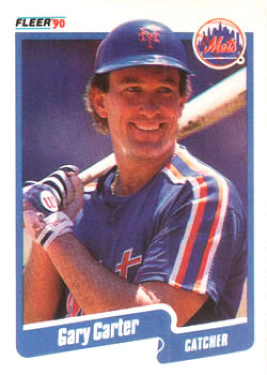 1990 Fleer Baseball #199 Gary Carter  New York Mets  Image 1