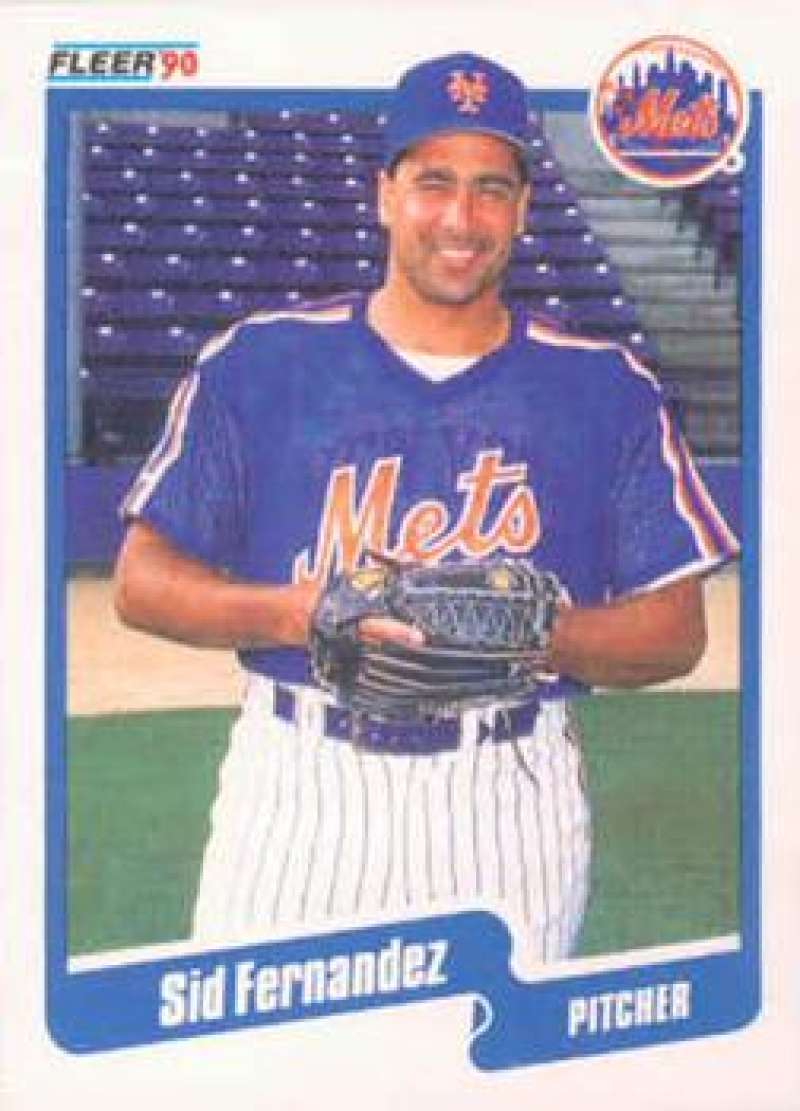 1990 Fleer Baseball #203 Sid Fernandez New York Mets Image 1