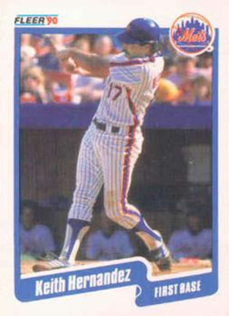 1990 Fleer Baseball #205 Keith Hernandez New York Mets Image 1