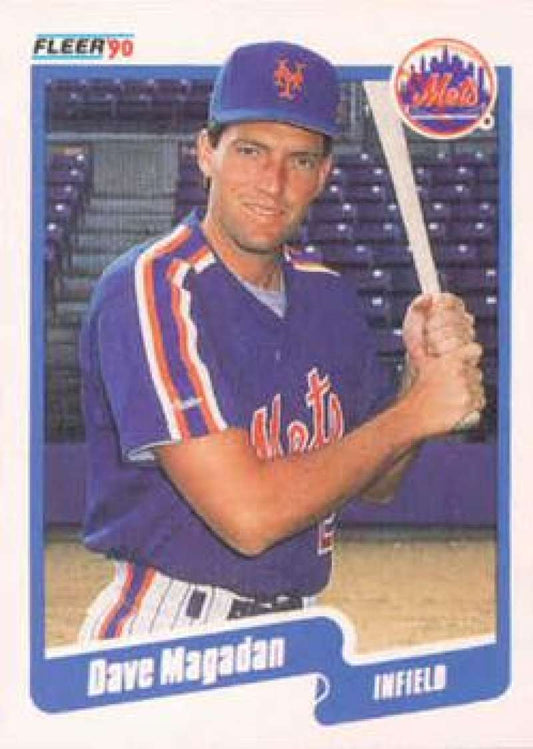 1990 Fleer Baseball #210 Dave Magadan  New York Mets  Image 1