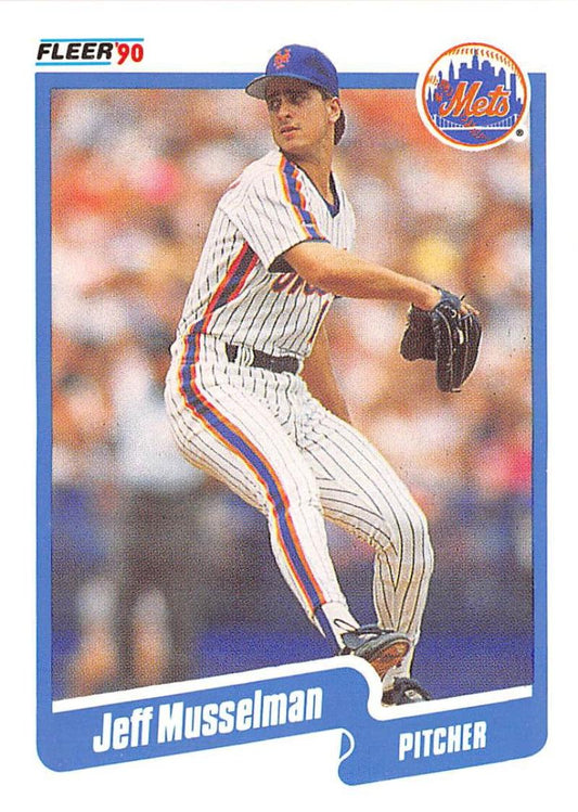 1990 Fleer Baseball #212 Jeff Musselman  New York Mets  Image 1