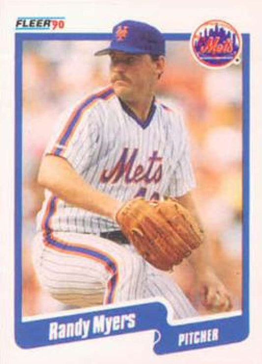 1990 Fleer Baseball #213 Randy Myers  New York Mets  Image 1
