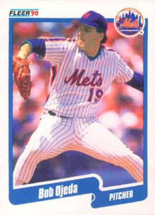 1990 Fleer Baseball #214 Bob Ojeda  New York Mets  Image 1