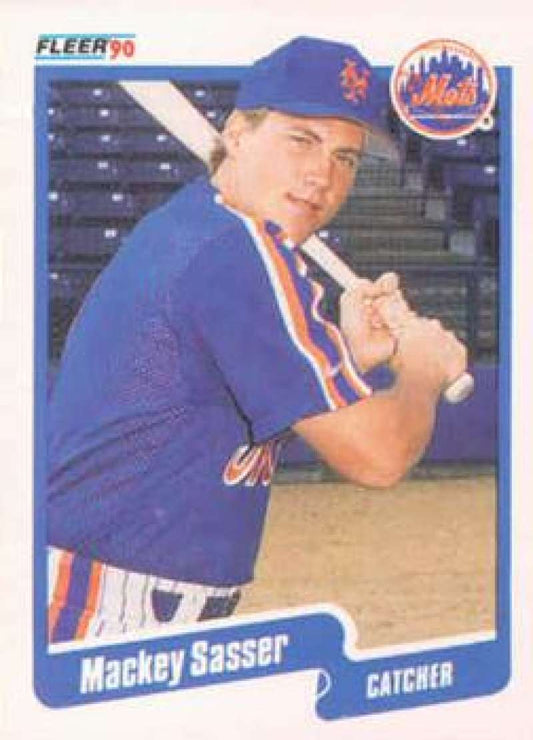 1990 Fleer Baseball #216 Mackey Sasser  New York Mets  Image 1