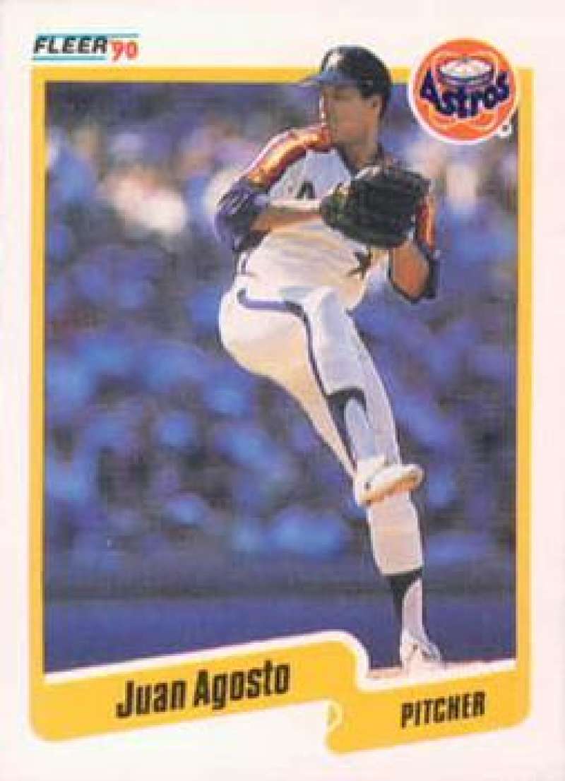 1990 Fleer Baseball #220 Juan Agosto Houston Astros Image 1