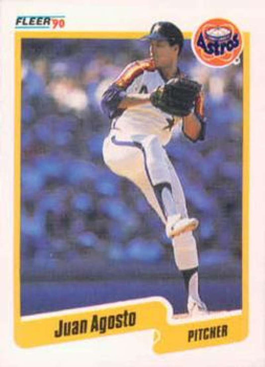 1990 Fleer Baseball #220 Juan Agosto  Houston Astros  Image 1