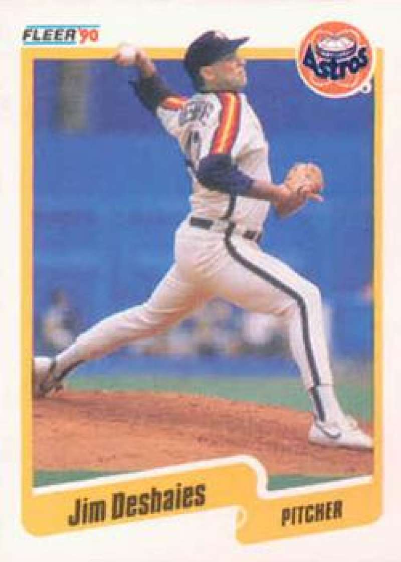 1990 Fleer Baseball #229 Jim Deshaies Houston Astros Image 1