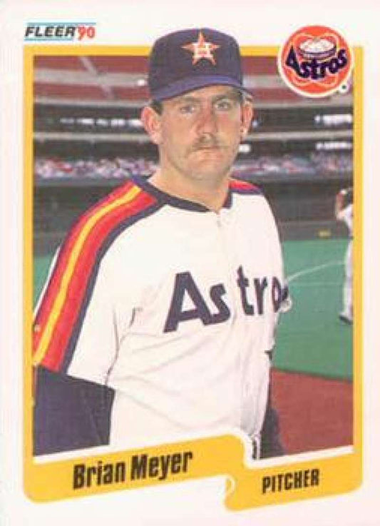 1990 Fleer Baseball #232 Brian Meyer  Houston Astros  Image 1