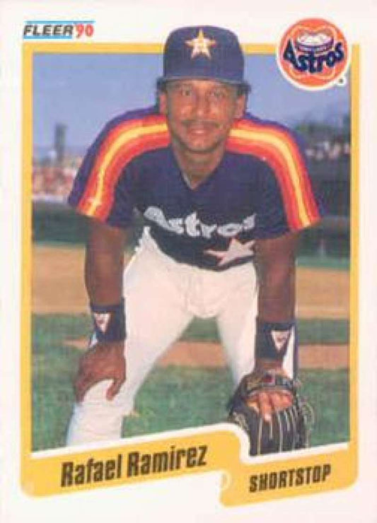 1990 Fleer Baseball #234 Rafael Ramirez  Houston Astros  Image 1