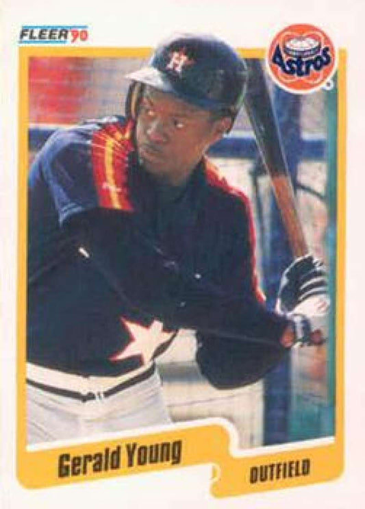1990 Fleer Baseball #241 Gerald Young  Houston Astros  Image 1