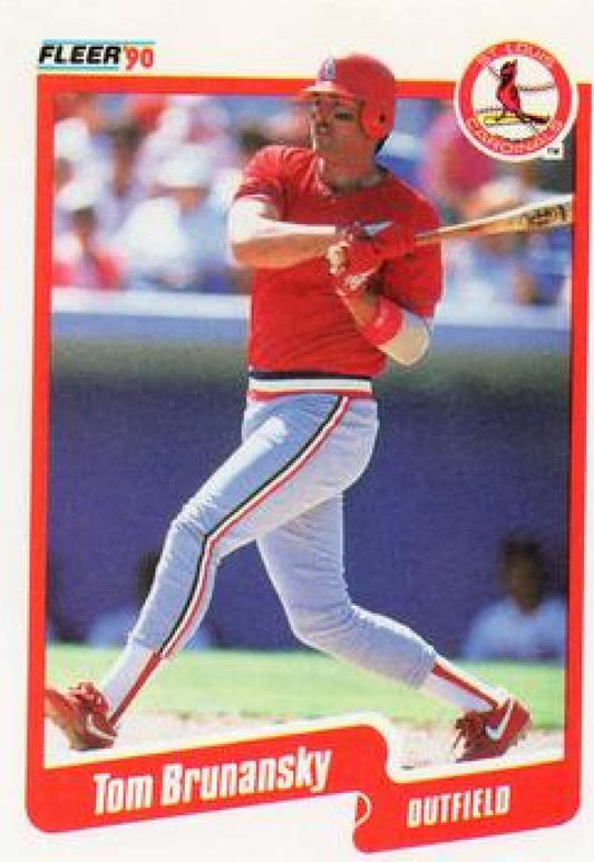 1990 Fleer Baseball #242 Tom Brunansky  St. Louis Cardinals  Image 1
