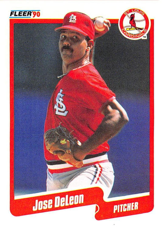 1990 Fleer Baseball #248 Jose DeLeon  St. Louis Cardinals  Image 1