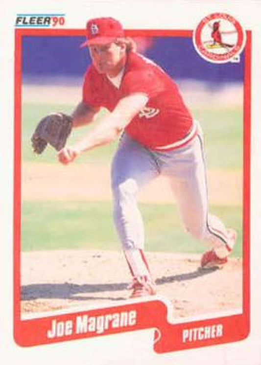 1990 Fleer Baseball #252 Joe Magrane  St. Louis Cardinals  Image 1